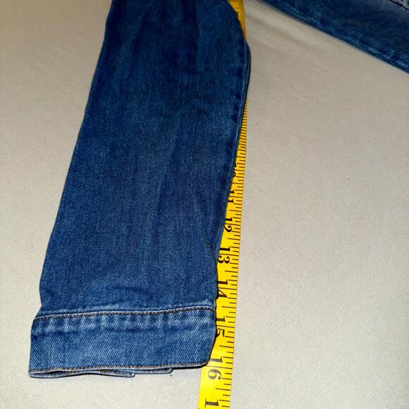 Kid1234 Jeans Denim Jacket Kid 13-14Y Blue Cotton Distressed Classic Long Sleeve - Picture 9 of 9